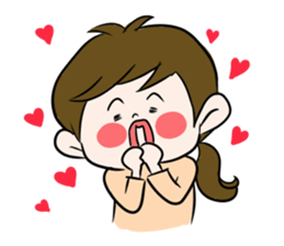 Pouty lips girl sticker #1890385