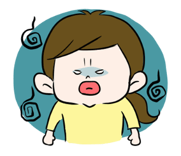 Pouty lips girl sticker #1890386