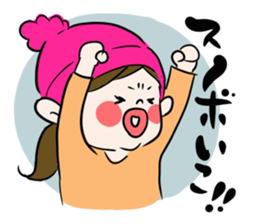 Pouty lips girl sticker #1890397