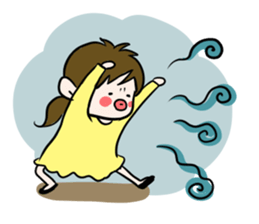 Pouty lips girl sticker #1890405