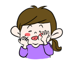 Pouty lips girl sticker #1890407