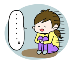 Pouty lips girl sticker #1890412