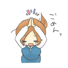 The Cute Office Girl sticker #1891283