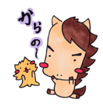 little pig and little horse 3 sticker #1891593