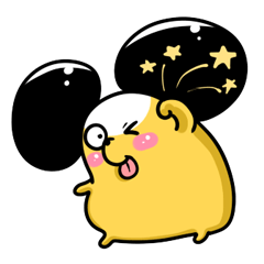 Momo's life sticker! Stylish mouse, Momo