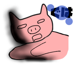 Girl talk of female pig sticker #1892653