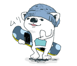 Snowboard polar bears sticker #1892830