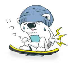 Snowboard polar bears sticker #1892850