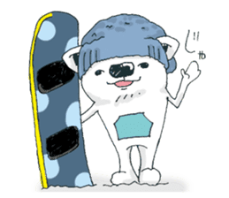 Snowboard polar bears sticker #1892854
