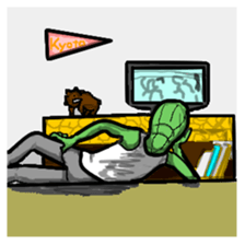 Living landscape in Japan phrase alien. sticker #1893901