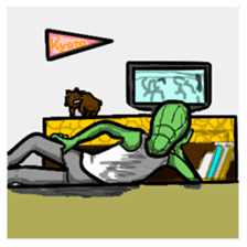 Living landscape in Japan phrase alien. sticker #1893901