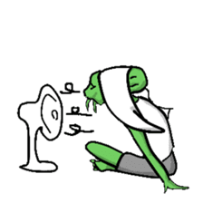 Living landscape in Japan phrase alien. sticker #1893909