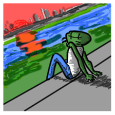 Living landscape in Japan phrase alien. sticker #1893911