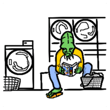 Living landscape in Japan phrase alien. sticker #1893912