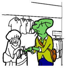 Living landscape in Japan phrase alien. sticker #1893918