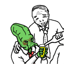 Living landscape in Japan phrase alien. sticker #1893929