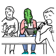 Living landscape in Japan phrase alien. sticker #1893932