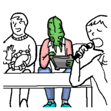 Living landscape in Japan phrase alien. sticker #1893932