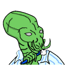 Living landscape in Japan phrase alien. sticker #1893940