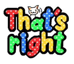 Cat and English sticker 2 sticker #1894346