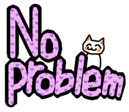 Cat and English sticker 2 sticker #1894348