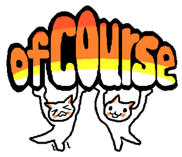 Cat and English sticker 2 sticker #1894350