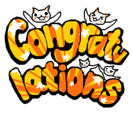 Cat and English sticker 2 sticker #1894356