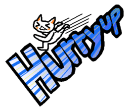 Cat and English sticker 2 sticker #1894358