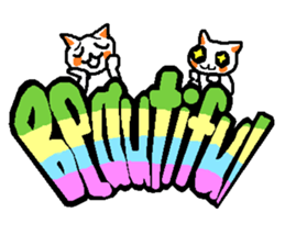 Cat and English sticker 2 sticker #1894359