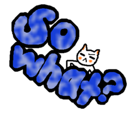 Cat and English sticker 2 sticker #1894363