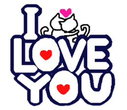 Cat and English sticker 2 sticker #1894373