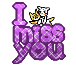 Cat and English sticker 2 sticker #1894374