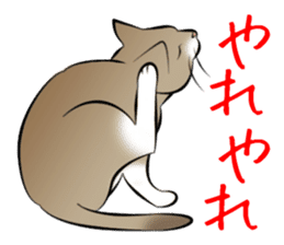 Gesture of a cat sticker #1895056