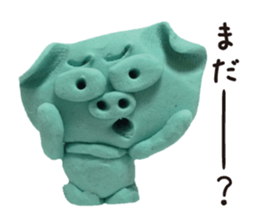 Wait of the clay of the pig sticker #1896791