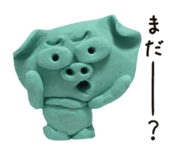 Wait of the clay of the pig sticker #1896791