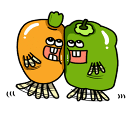 Cheerful Vegetables Village sticker #1897509