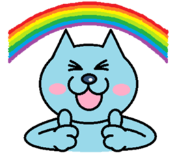 Cat light blue sticker #1898308