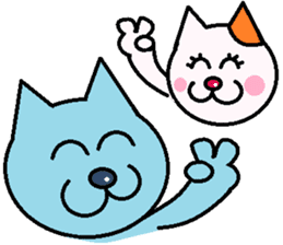 Cat light blue sticker #1898310