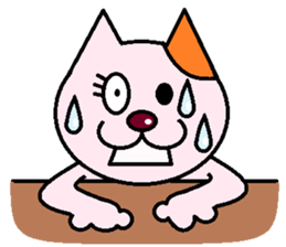 Cat light blue sticker #1898320