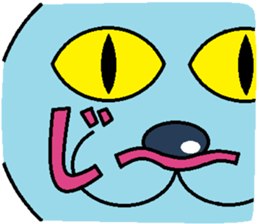 Cat light blue sticker #1898323