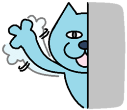 Cat light blue sticker #1898325