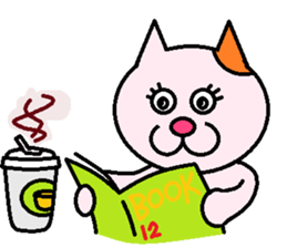 Cat light blue sticker #1898330