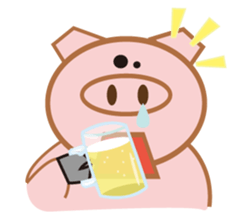 dog and pig. sticker #1900821