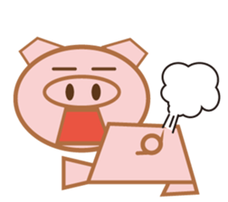 dog and pig. sticker #1900826