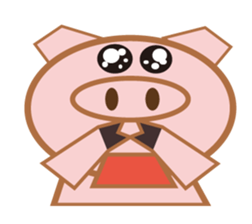 dog and pig. sticker #1900836