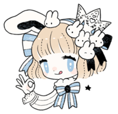 The Princess of Rabbit with One Ear sticker #1901543