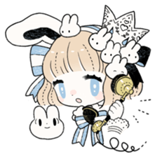 The Princess of Rabbit with One Ear sticker #1901560