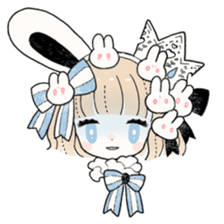 The Princess of Rabbit with One Ear sticker #1901579