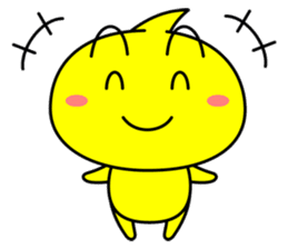 Yellow ball TAMA-chan sticker #1902021