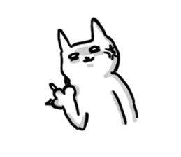 Unpleasant cat sticker #1903006